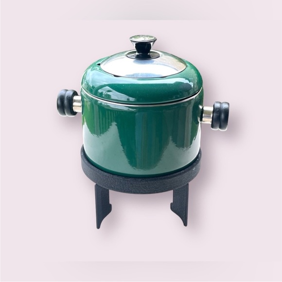 Copco Fondue Pot & Stand Enamel Hostess Set - Picture 3 of 12